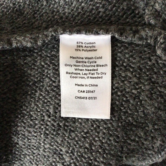 Talbots Gray Sleeveless Turtleneck Sweater Dress - Size Small - Picture 7 of 7